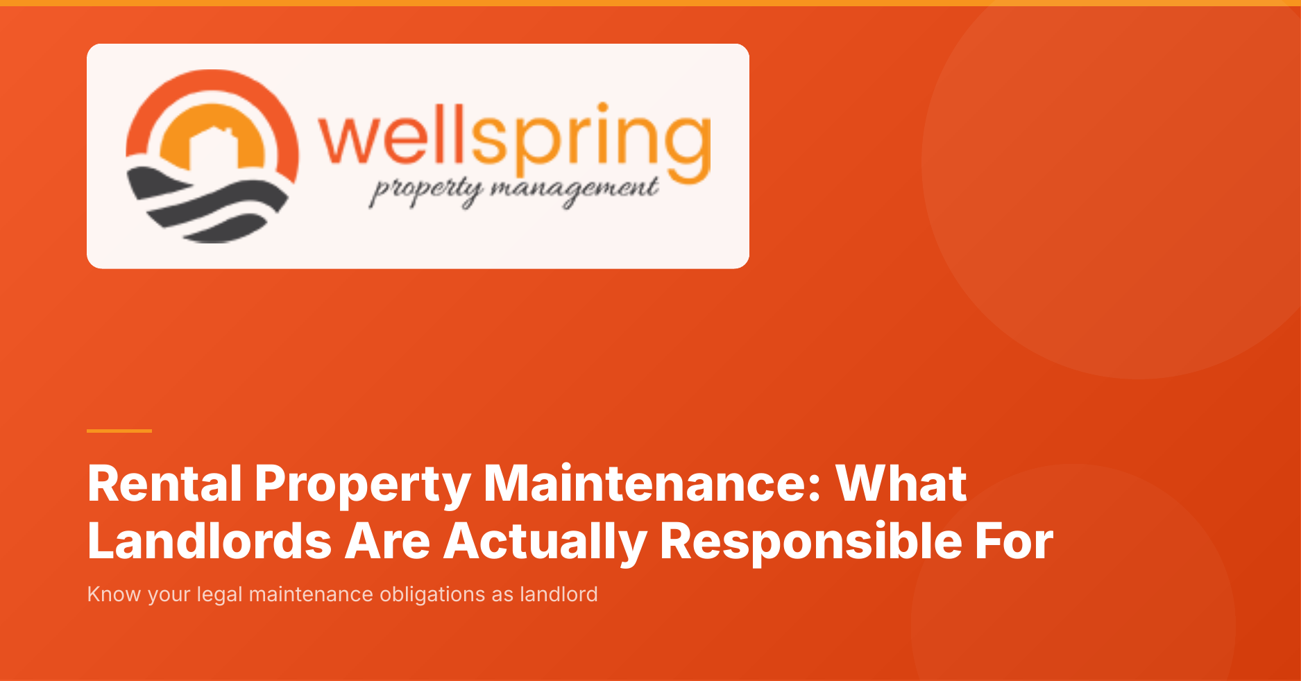 Rental Property Maintenance: What Landlords Are Responsible For