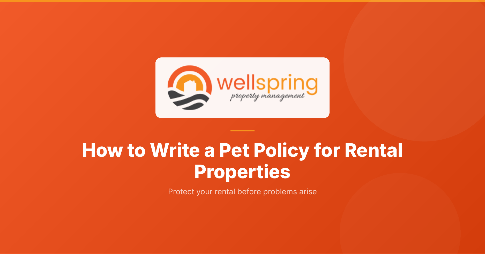 How to write a pet policy for rental properties